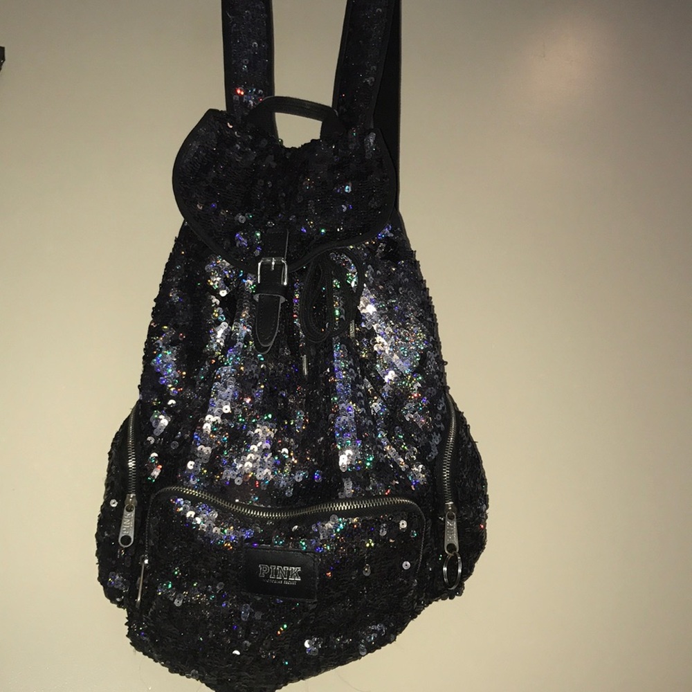 Full-Sized SEQUINS PINK/VICTORIA SECRET Backpack
